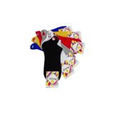 MOMSLAB 6 LI PAMUKLU KADIN EMOJİ NAKIŞLI PATİK ÇORAP (KARMA / 36-40)