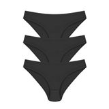 Momslab Bikini Model Külot 3'lü Paket%100 Pamuk (SİYAH/S/M)