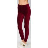 Momslab Bordo Fitilli Kadife Tayt Bordo M
