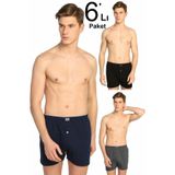Momslab Boxer 6'lı Paket Penye Düğmeli Renk, M, Elf568t0117ccm6, Karışık, erkek
