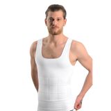 Momslab Dikişsiz Göbek Toparlayıcı Erkek Atlet (Beyaz/L)