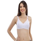 Momslab Dikişsiz Jerse Toparlayıcı Sütyen, 95, yglz0540b-95, Beyaz, Kadın
