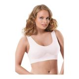 Momslab Dikişsiz Kaplı Büstiyer Sütyen, L, yg34353874521730, Beyaz, Kadın