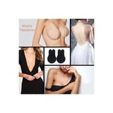 Momslab Ekstra Yapışkanlı Göğüs Ucu Kapatıcı Silikon Askısız Sütyen, 90, yg68575635525865, Siyah, Kadın