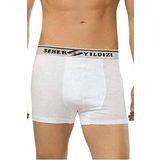 Momslab ERKEK 6 LI PAKET LİKRALI BOXER (BEYAZ/M)
