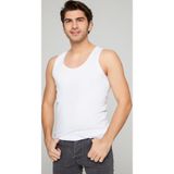 Momslab Erkek Beyaz Atlet%100 Pamuk 7'Li Paket, Beyaz, l
