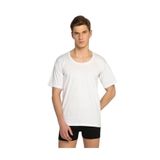 Momslab Erkek Beyaz Penye Bisiklet Yaka Yarım Kollu Fanila, S Beden, 6'lı Set TER0103-B