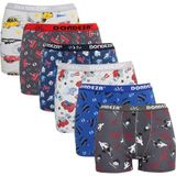 Momslab Erkek Çocuk Beyaz 6Lı Pamuklu Desenli Boxer Çok Renkli 3-4 Yaş