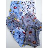 Momslab Erkek Çocuk Gri Desenli Likralı Havlu Bel Terletmez Boxer 6'Lı Paket Çok Renkli 3-4 Yaş