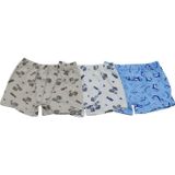 Momslab Erkek Çocuk Kahverengi 3 Lü Havlu Bel Iz Yapmaz Rahat Boxer Çok Renkli 3-4 Yaş