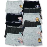 Momslab Erkek Çocuk Renkli Likralı Baskılı Boxer 12'Li Çok Renkli 9-10 Yaş