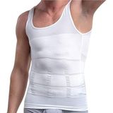 Momslab Erkek Korse Atlet Fanila Toparlayıcı Sıkılaştırıcı Gömlek Altı Giyilen Korse Alet Spor Atlet Beyaz M-L