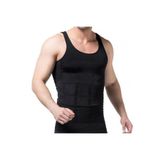 Momslab Erkek Korse Atlet Vücut Şekillendirici Göğüs Toparlayıcı (SİYAH/S)