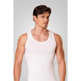 Momslab Erkek Ribana (esnek)%100 Pamuklu Atlet 6'lı Paket (BEYAZ/XL)