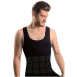 Momslab Erkek Siyah Dikişsiz Vücut Toparlayıcı Dikişsiz Korse (Siyah/XXL)