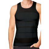 Momslab Erkek Siyah Form 1 Beden İncelten Korseli Atlet (SİYAH/M)