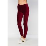 Momslab Fitilli Kadife Tayt S, M, XPN154, Bordo, kadın