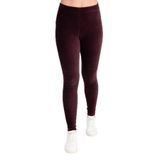 Momslab Fitilli Kadife Yüksek Bel Tayt, M, XPN625, Bordo, kadın