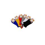 Momslab Kadın 6'lı Renkli Emoji Figürlü Nakışlı Patik Çorap (Karışık)