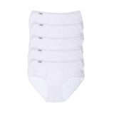 Momslab Kadın Beyaz 5'li Paket Likralı Bato Külot ELF568T0924CCM5 Beyaz (Beyaz/XL)