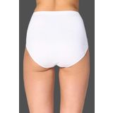 Momslab Kadın Beyaz 6'lı Paket Pamuklu Ribana Bato Külot (Beyaz / 2XL)