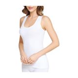 Momslab Kadın Beyaz Ribana Geniş Askılı Atlet, 3XL Beden, 6'lı Paket MOM452103669