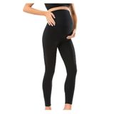 Momslab Kadın Dikişsiz Hafif Korseli Siyah Hamile Tayt (Siyah/L)