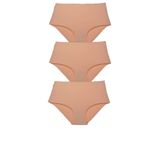 Momslab Kadın Dikişsiz Yüksek Bel Lazer Kesim Külot 3'lü (TEN/L/XL)