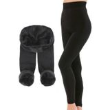 Momslab Kadın Siyah Şardonlu Peluş Tayt 2012 (Siyah/L-XL)