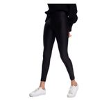 Momslab Kadın Siyah Toparlayıcı Parlak Disko Tayt (SİYAH/XL)