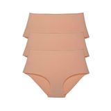 Momslab Kadın Ten Yüksek Bel Dikişsiz Lazer Kesim Slip Külot 3'lü Paket (TEN/L/XL)