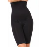 Momslab Kadın Yüksek Bel Silikonlu Paçalı Korse, Siyah, XL-2XL Beden