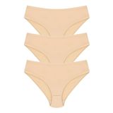 Momslab Kadın%100 Pamuk Yüksek Bel Külot 3'lü Paket (TEN/M/L)