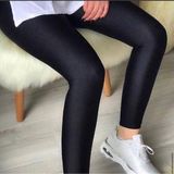 Momslab Parlak Disco Tayt Yüksek Bel Toparlayıcı Siyah 2Xl