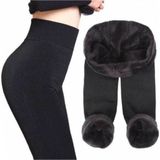 Momslab Peluşlu Kışlık Termal Tayt Içlik Siyah Kadın Peluş Tayt Içi Polar Termal Kadın Taytı %95 Polyester Siyah Standart