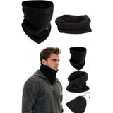 Momslab Polar Termal Boyunluk Ve Bere Çift Fonksiyonlu Klipsli Bere Siyah Tek Ebat
