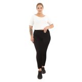 Momslab Siyah Fitilli Kadife Tayt Büyük Beden (siyah/XL)