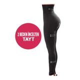 Momslab Toparlayıcı, Inceltici Tayt, Beli Agraflı Ekstra Yüksek Bel Dalgıç Tayt (siyah/L)