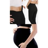 Momslab Toparlayıcı Korse Etkili Rahat Ayarlanabilir Bel Hamile Taytı Siyah L-Xl
