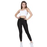 Momslab Toparlayıcı Yüksek Bel Parlak Disco Tayt (Siyah/S)