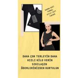 Momslab Unisex%100 Orijinal Termal Sauna Terleten Atlet Ve Tayt Korse Takımı (SİYAH/M)