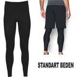 Momslab Uzun Termal Sporcu Taytı Futbol Tayt Şort Altı Tayt Siyah L-Xl