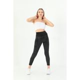 Momslab Vogsing 478 Kadın Kadife Tayt, Siyah, 2XL Beden