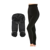Momslab Yüksek Bel Termal Peluş Tayt, L, MARLKPELUŞ, Siyah, kadın