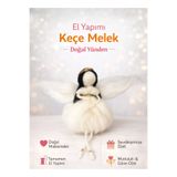 Momsmeril Keçe Melek Bebek Organik El Yapımı Yün 15cm