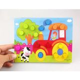 Momz Eğitici Ahşap Montessori Oyuncak Çiftlik Puzzle Yapboz