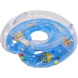Momz Mavi Bebek Yüzme Boyun Simidi 37 cm Güvenlik Kilidi ile Deniz Havuz Banyo İçin