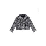 mon icone Kız Çocuk Ince Kadife Siyah Beyaz Astarlı Çıtçıtlı Blazer Ceket