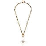 Mon Reve Shining Star Altın Kaplama Yıldız Zirkon Charm Kadın Zincir Kolye - Standart