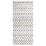 Mona Beyaz Geometrik Modern Geometrik Etnik Desenli Boho Makinada Yıkanabilir Hafif Hav Toz Vermez Leke Tutmaz Kaymaz Taban Dijital Makine Baskı Halı Oturma Odası Salon Yolluk Koridor Mutfak Halısı